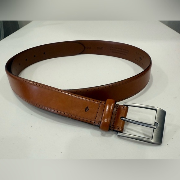 Men's Size 42 Joseph Abboud Brown Leather Belt Made In Italy 13033 262 - Picture 1 of 4